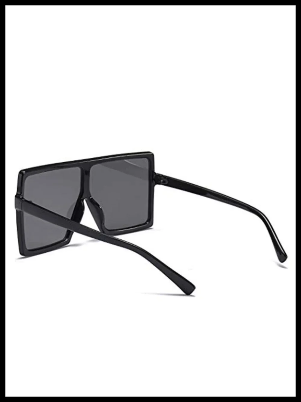Oversized Square Sunglasses UV400 Protection Flat Top